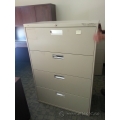 Hon Sand 4 Drawer Lateral File Cabinet, Locking